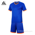 Uniformi blu di maglia da calcio a buon mercato per uomini